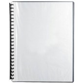 Marbig Refillable Display Book Clearfront 20 Pocket A4 Black Sold as Each 20 in a Pack
