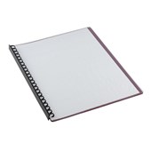 Marbig Refillable Display Book Clearfront 20 A4 Burgundy Sold as Each 20 in a Pack