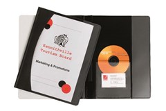 Marbig Premier Flat File A4 Clear Front Black Sold as Each 10 in a Pack