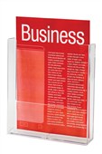 Esselte Brochure Holder Single Tier Wall Mount A4 Clear