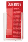 Esselte Brochure Holder Single Tier Wall Mount DL Clear