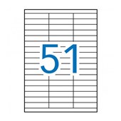 Apli Labels 51UP 70x169mm White 100 Box