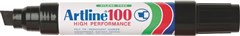 Artline 100 Permanent Marker Chisel Black Sold as Each 6 in a Box