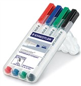 Staedtler 341 Lumocolor Whiteboard Marker Bullet Assorted Wallet 4
