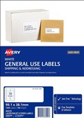 Avery Label General Use 14Up 991x381mm White 100 Pack