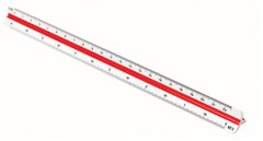 Staedtler Triangular Scale Ruler 1 20 25 50 75 100 125