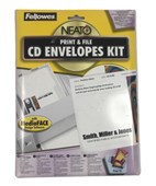 Fellowes Cd Envelopes Print and File Kit Including