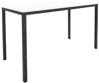 Drafting Height Steel Frame Table  1500mm W x 750mm D Natural White Top  Black PC Frame