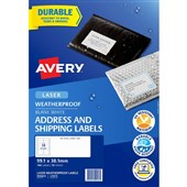 Avery L717225 Laser Labels Ring Binder 18UP White 25 Pack
