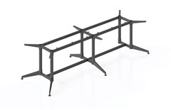 Typhoon Double Stage Meeting Table Frame  2742mm W x 1112mm D x 725mm H Black PC All Over