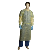 Bastion PPPE Fluid Resistant Clinical Gown Yellow One Size Fits All Carton 100