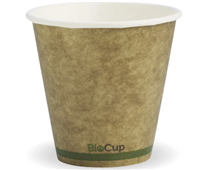 Biopack KraftLook Green Stripe 280Ml 8Oz Cup 50 Pack Fits Large Lids