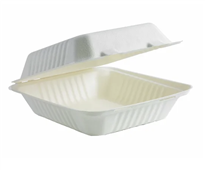 BioPak Clamshell 20X22X9Cm 78X8X3  100 Pack Natural