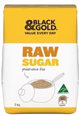 Black  Gold Raw Sugar 2kg Sold as Each 6 in a Box