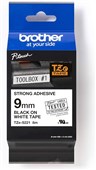 Brother 9mm Black on White Labelling Tape