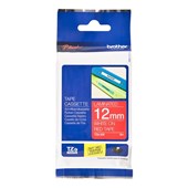 Brother Labelling Tape 12mmx8m White on Red