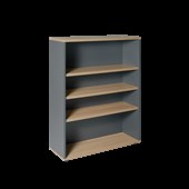 Rapid Worker Bookcase  1200mm H x 900mm W x 315mm D Natural Oak  Ironstone