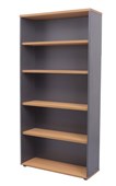 Rapid Worker Bookcase  1800mm H x 900mm W x 315mm D Beech  Ironstone