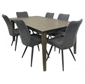 CHRISTCHURCH 7PC DINING SETTING MINERAL GREY LEGS