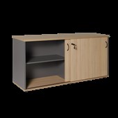 Rapid Worker Credenza  1200mm W x 450mm D x 730mm H Natural Oak  Ironstone