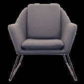 Cardinal Single Seater Arm Chair  Charcoal Ash Upholstery