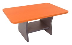 Rapid Worker Coffee Table  Cherry Top  Ironstone Base