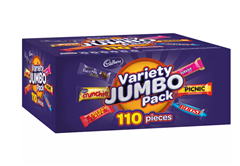 Cadbury Variety Jumbo Pack 110 Pieces 156kg