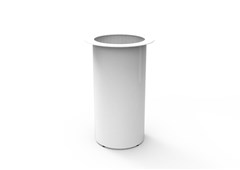 Drum Table Base  450mm Dia x 705mm H White PC