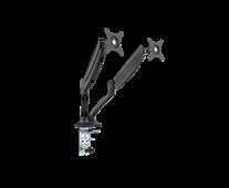Executive Dual Gas Spring Monitor Arm  Black Satin