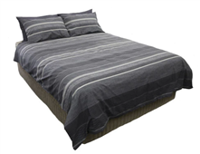 Elka Gunmetal Quilt Cover Set Double Bed