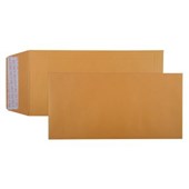 Envelope 355x150mm Strip Seal Gold Kraft Pocket Box 250