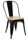 Durafurn Riviera Chair with Timber Seat  Black