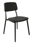 Durafurn Denver Chair  Black Vinyl Seat  Backrest