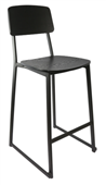 Durafurn Denver Barstool  Black Ply Seat  Backrest