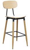 Durafurn Austin Barstool Natural Ply Seat  Natural Backrest