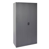 GO Swing Door Cupboard  1830mm H x 910mm W x 450mm D Graphite Ripple