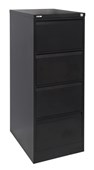 GO Vertical Filing Cabinet  4 Drawer Black Ripple