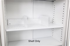 GO Tambour Cupboard Slotted Shelf  To Suit 900mm W Tambour Door Unit White