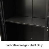 GO Tambour Cupboard Slotted Shelf  To Suit 900mm W Tambour Door Unit Black