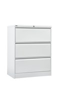 GO Lateral Filing Cabinet  Three Drawer White China