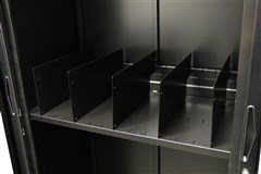 GO Tambour Cupboard Slotted Shelf  Dividers to Suit 900mm  1200mm Shelf Black