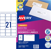 Avery J8160 Inkjet Labels 25UP 635x381mm 25 Pack