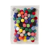 Jasart Pom Poms  Assorted Colours 20mm