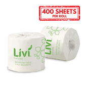 Livi 7008 Everyday Bathroom Toilet Paper 2 Ply 400 Sheets Carton 48 40 per Pallet