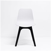 Lucid Chair  White Shell  Black Base
