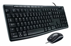 Logitech MK200 Keyboard and Mouse Set Black