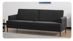 Vivin 2 Seater Arizona Lounge Charcoal