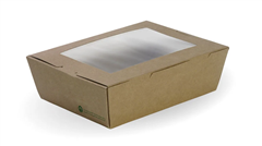 BioPak Large Lunch Box With Window 197 X 140 X 64Mm50 Pack