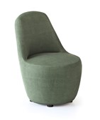 Myk Single Lounge Chair  Olive Fabric