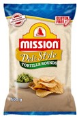 Mission Deli Style Round Corn Chips 500g Sold as Each 8 in a Box